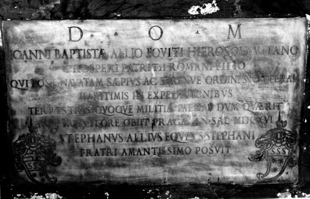 lapide tombale - ambito romano (sec. XVII)